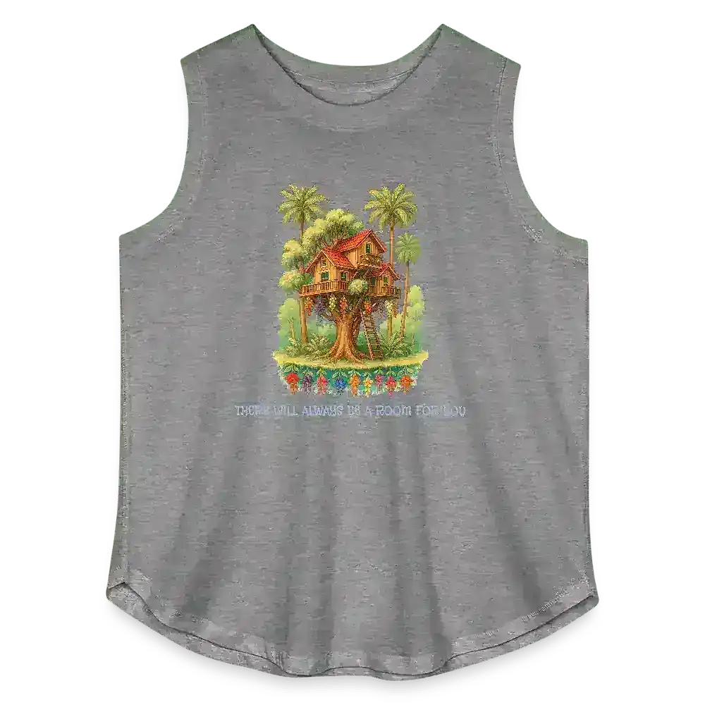 "There Will Always Be A Room For You" - Andrew McMahon in the Wilderness House in the Trees Lyric Inspired Women's Curvy Relaxed Tank Top - Cady Creations