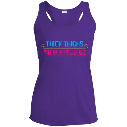 Thick Thighs Thin Patience - Racerback Tank - Cady Creations