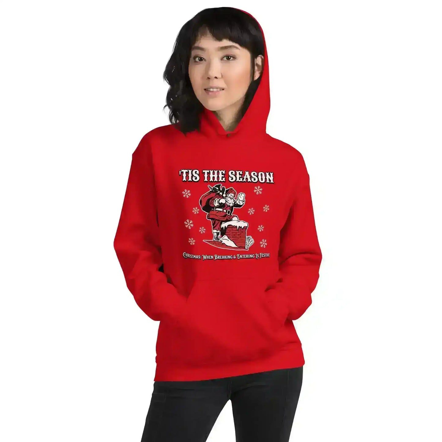 'Tis The Season When Breaking & Entering Is Festive Pullover Hoodie - Cady Creations