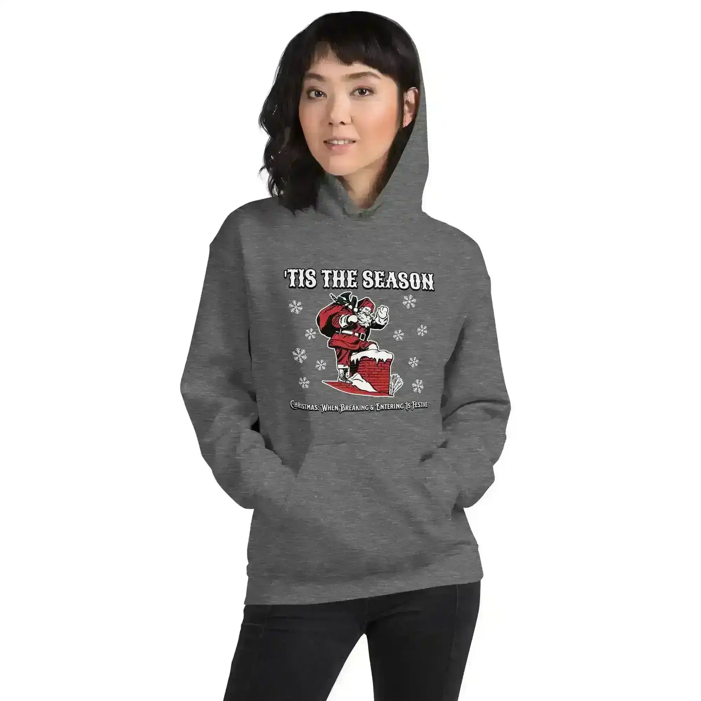 'Tis The Season When Breaking & Entering Is Festive Pullover Hoodie - Cady Creations