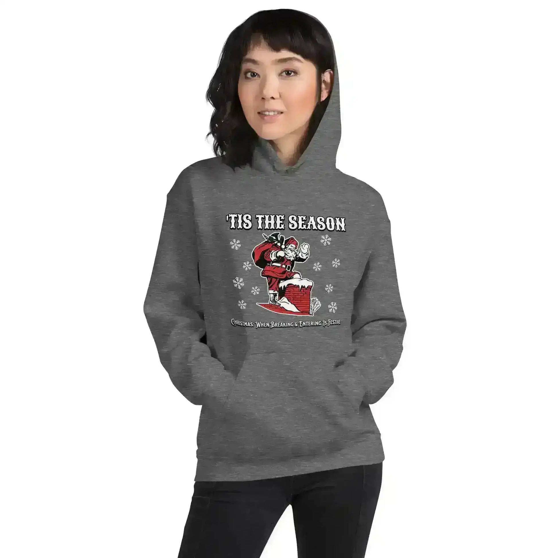 'Tis The Season When Breaking & Entering Is Festive Pullover Hoodie - Cady Creations