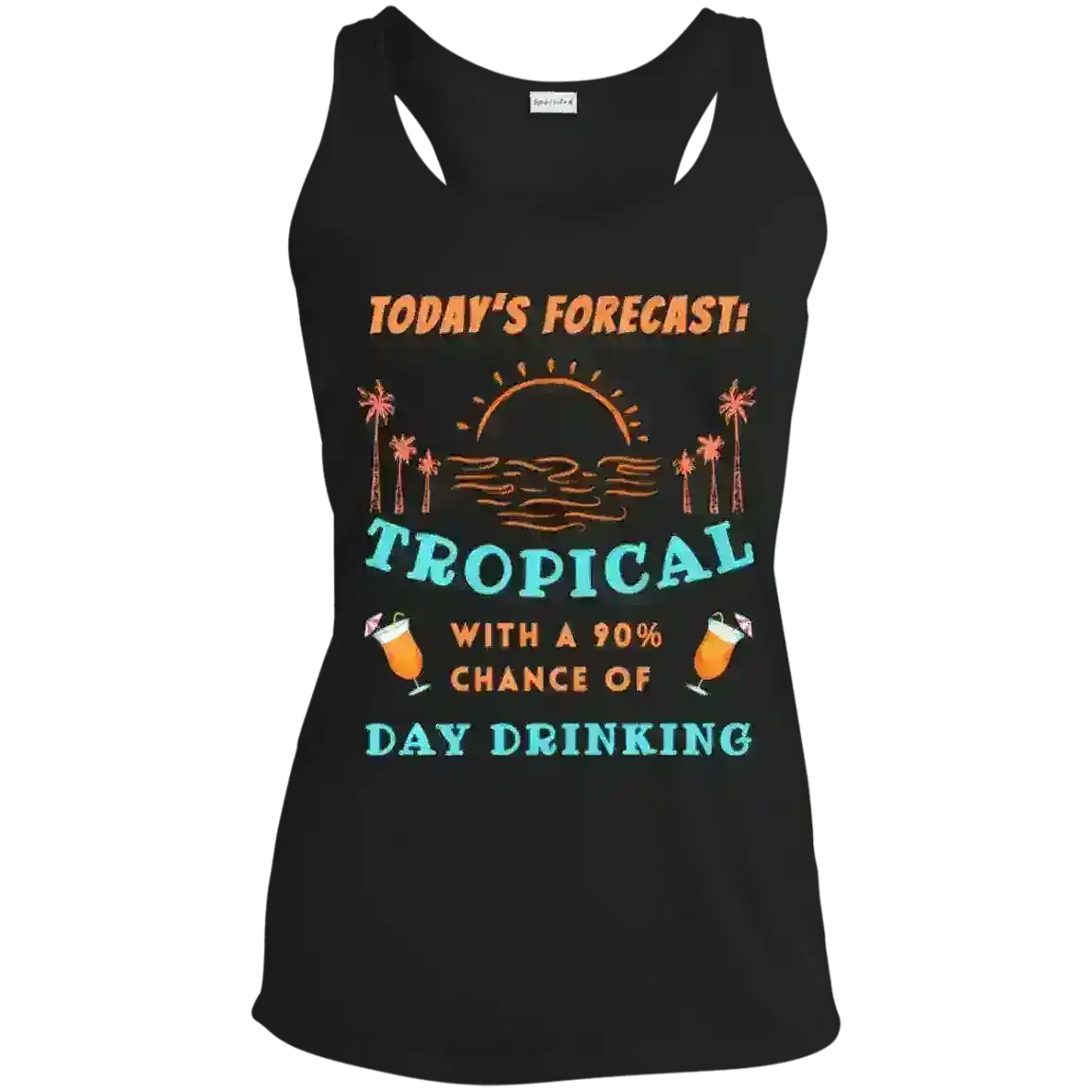 Today's Forecast Tropical - Racerback Tank - Cady Creations