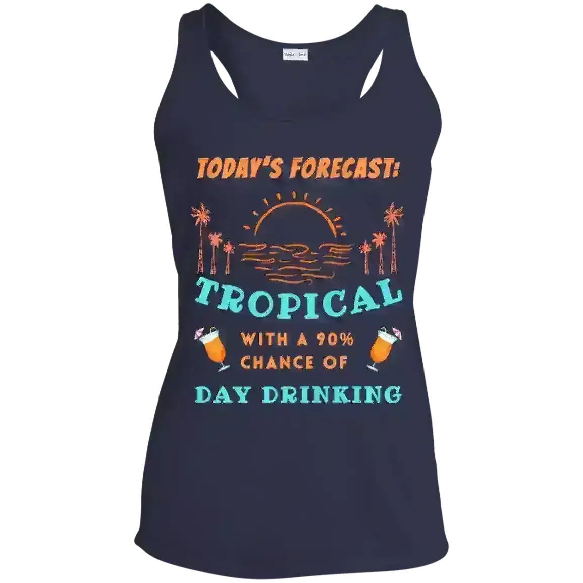 Today's Forecast Tropical - Racerback Tank - Cady Creations