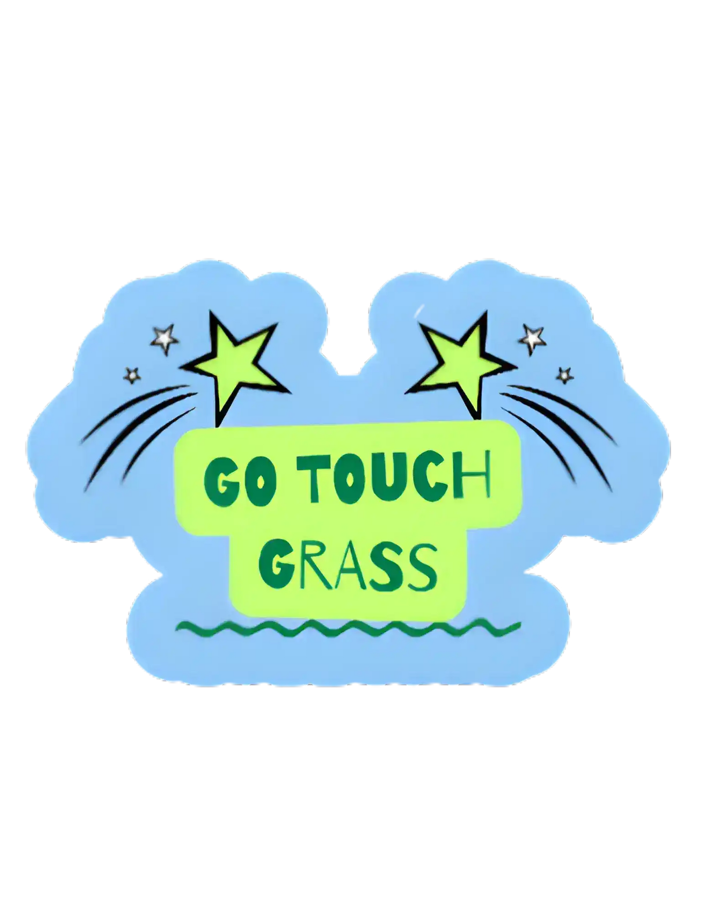 Go Touch Grass Vinyl Sticker | Funny Internet Core Aesthetic