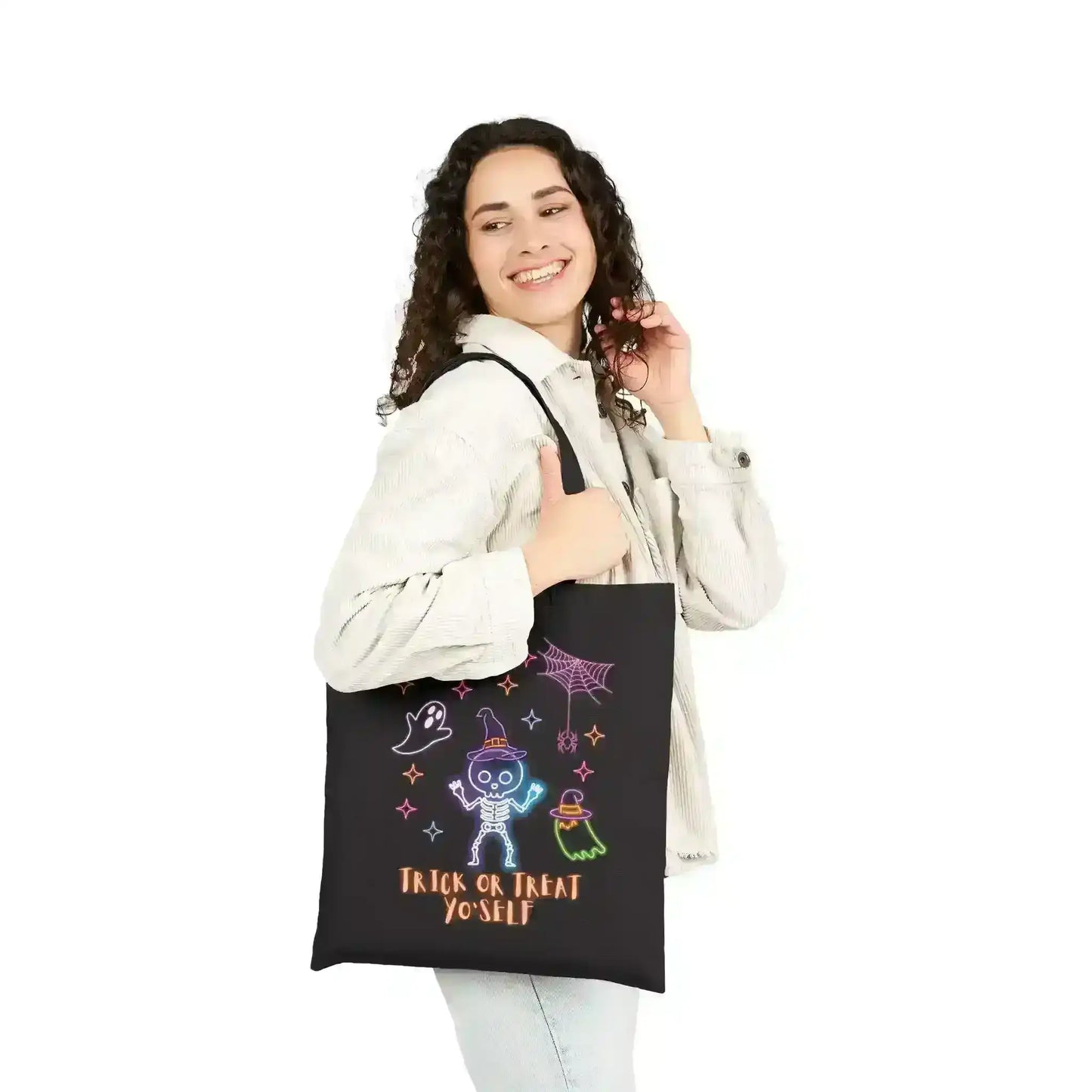 Trick Or Treat Yo'Self Canvas Trick or Treat Bag - Cady Creations