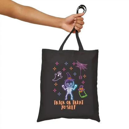 Trick Or Treat Yo'Self Canvas Trick or Treat Bag - Cady Creations
