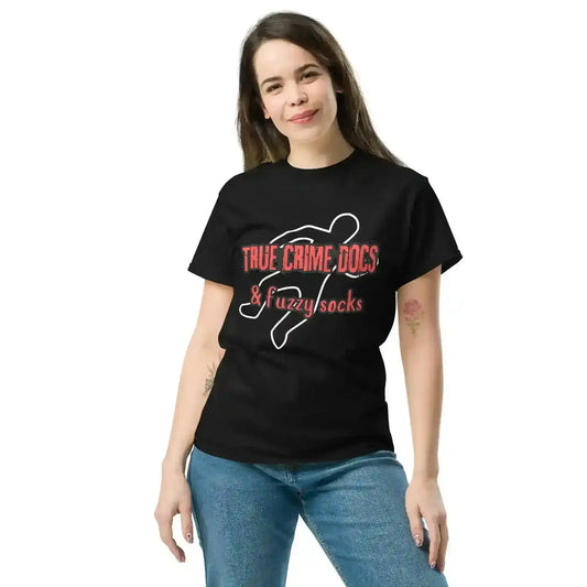 True Crime Docs & Fuzzy Socks Unisex Graphic Tee - Cady Creations