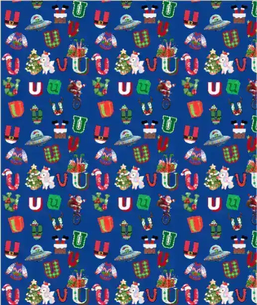 "U" Christmas Wrapping Paper – Alphabet Gift Swap Collection