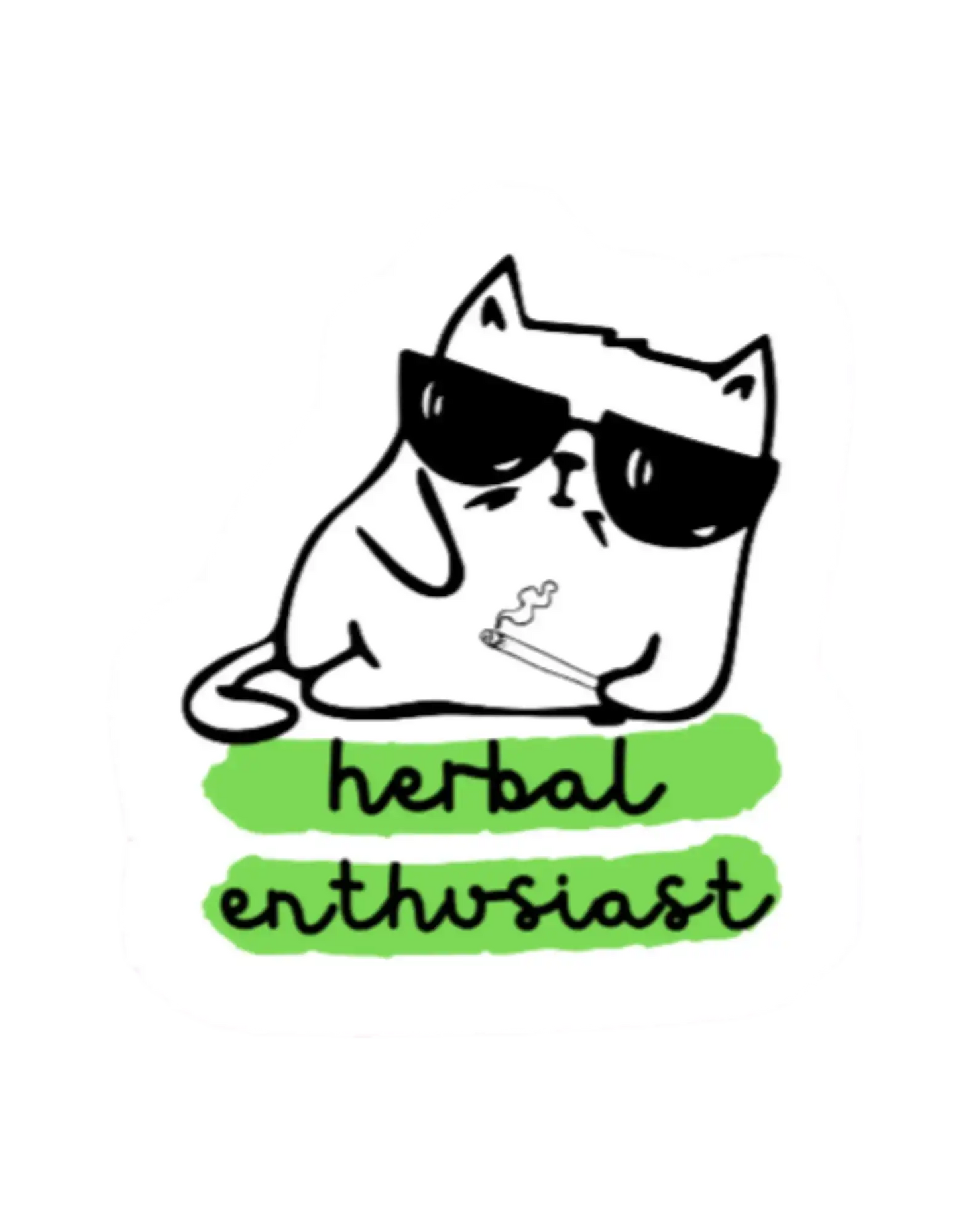 Herbal Enthusiast Cat Premium Vinyl Sticker