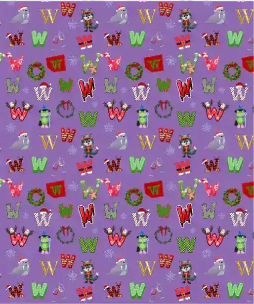 "W" Christmas Wrapping Paper – Alphabet Gift Swap Collection