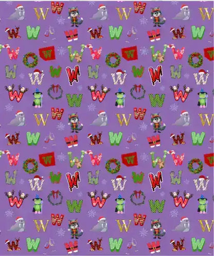 "W" Christmas Wrapping Paper – Alphabet Gift Swap Collection