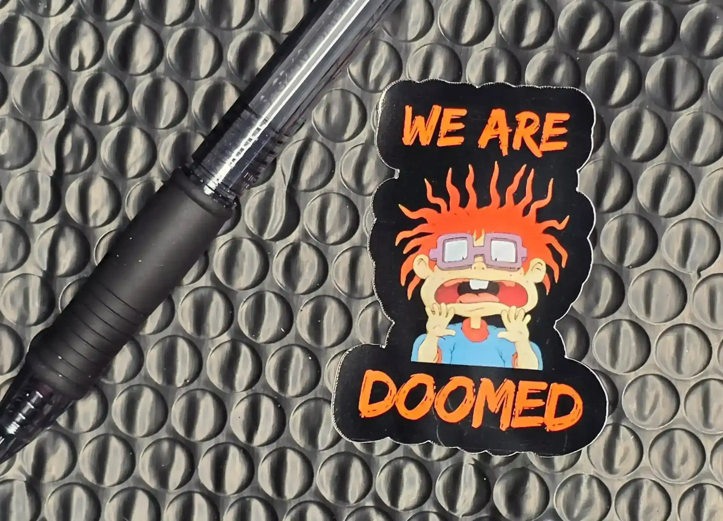 We Are Doomed Sticker | Rugrats Parody | Chuckie Finster Anxiety Humor - Cady Creations