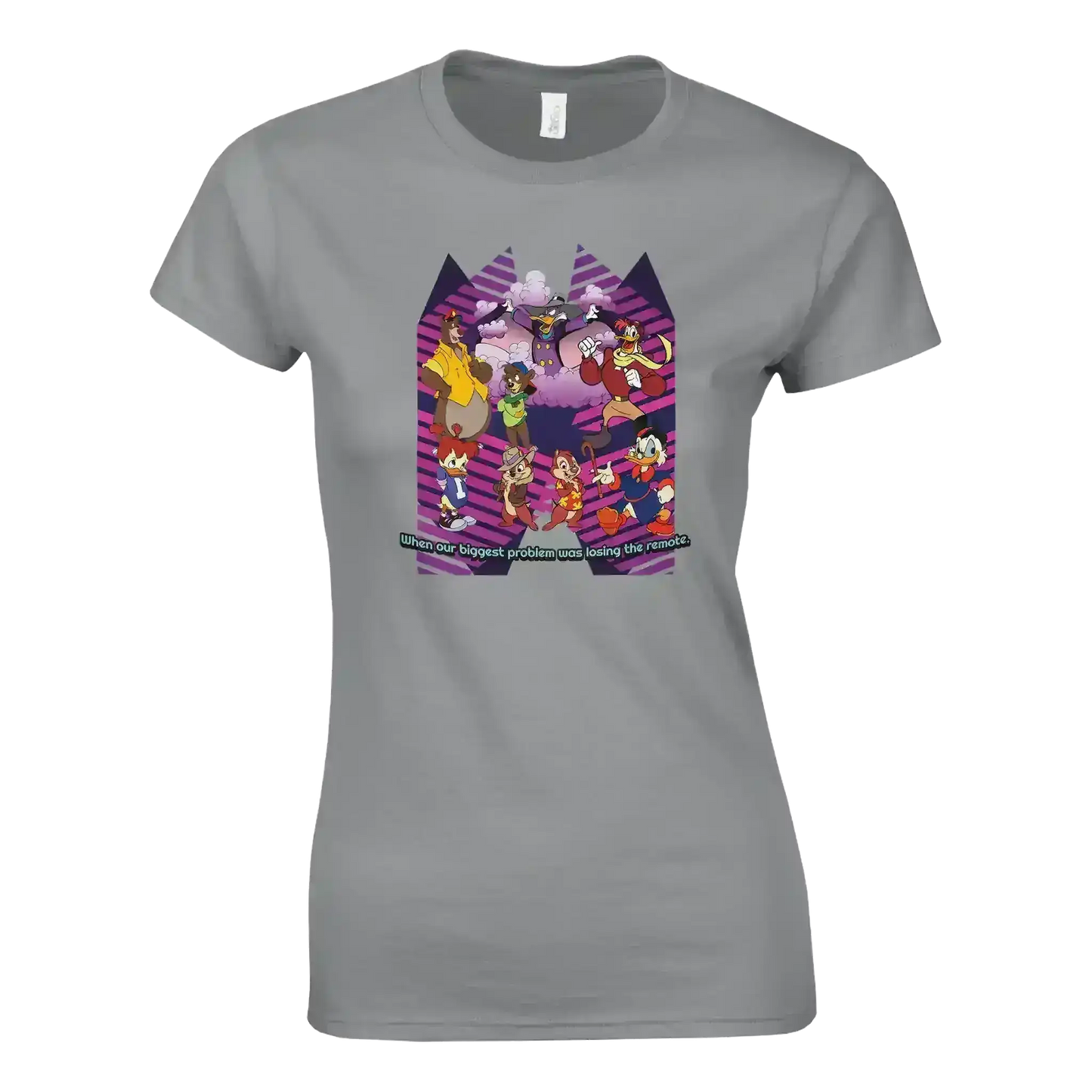 When Our Biggest Problem Was Losing The Remote Fitted Tee - Cady Creations