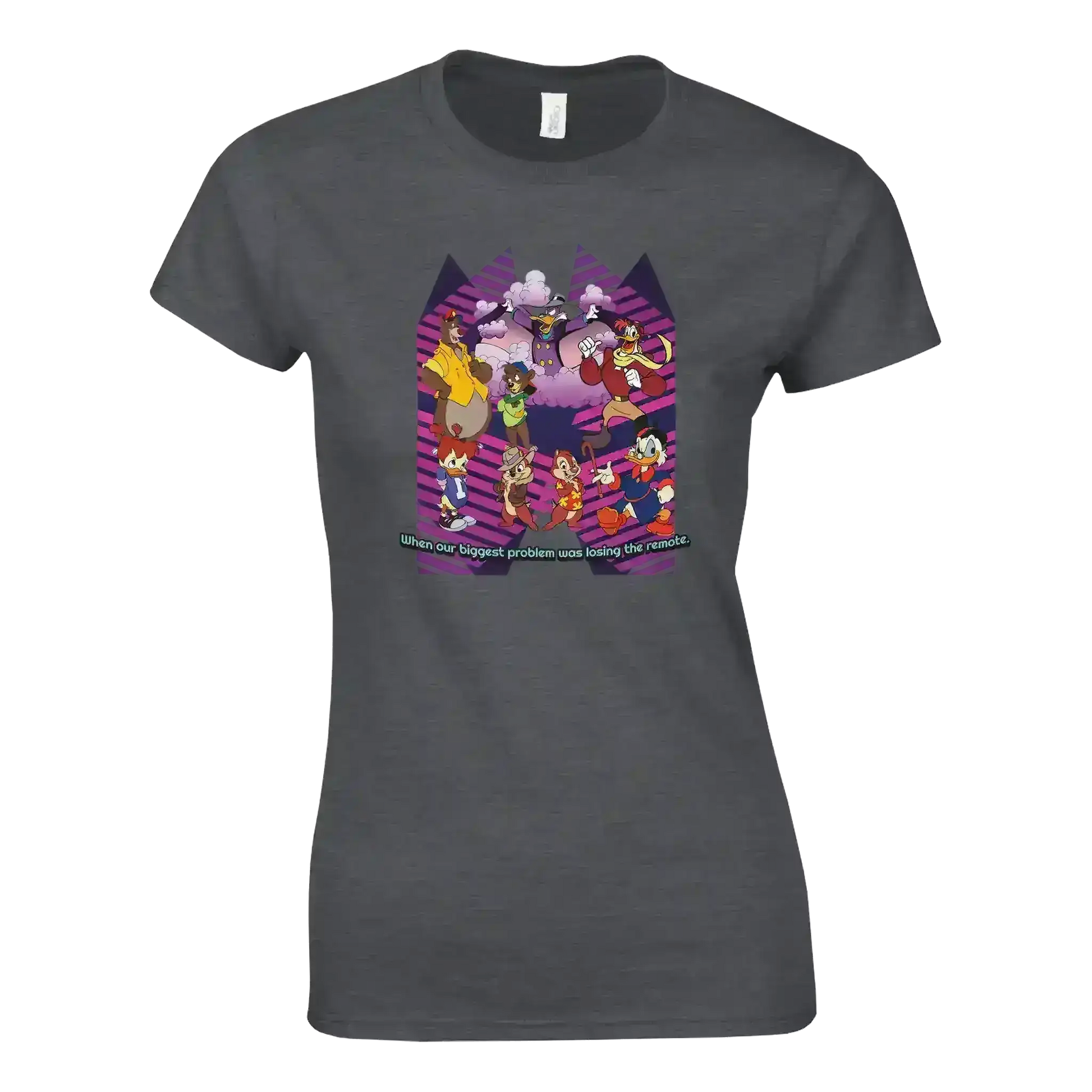 When Our Biggest Problem Was Losing The Remote Fitted Tee - Cady Creations