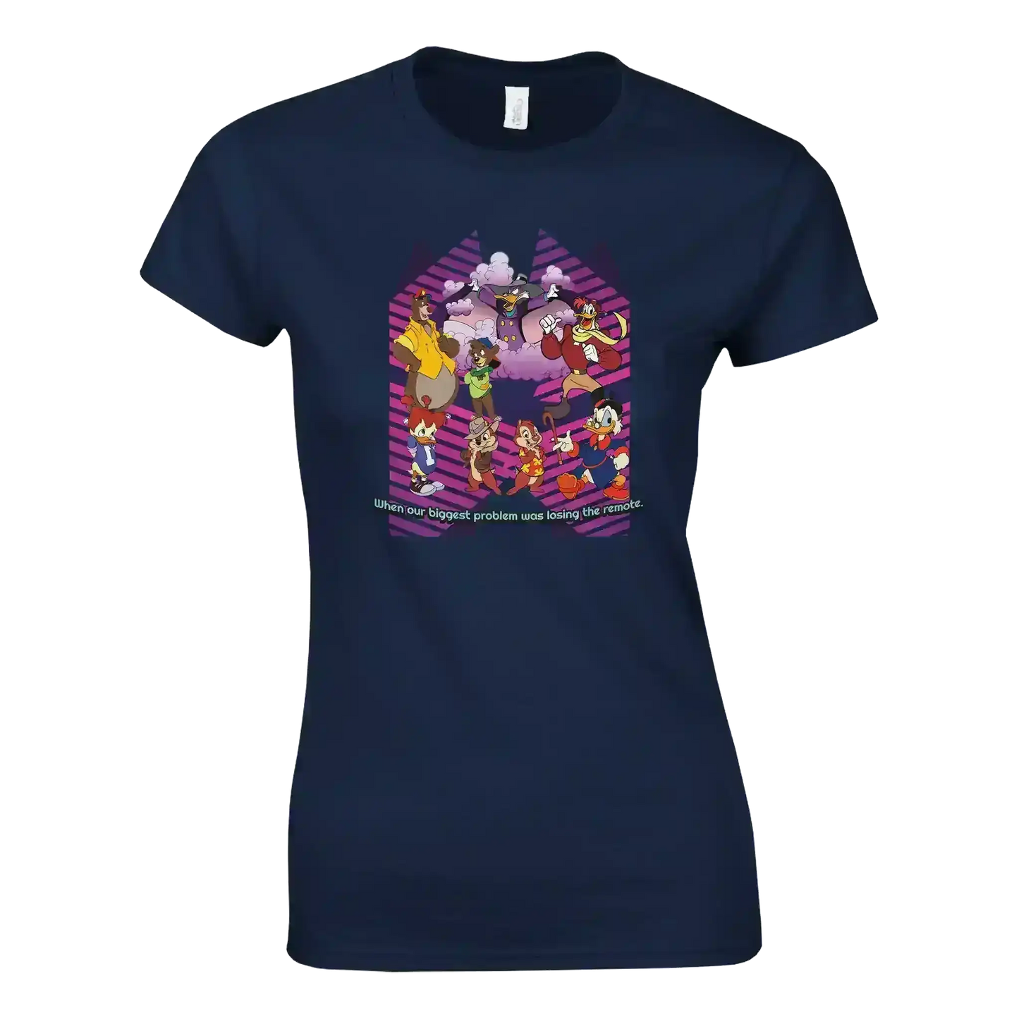 When Our Biggest Problem Was Losing The Remote Fitted Tee - Cady Creations