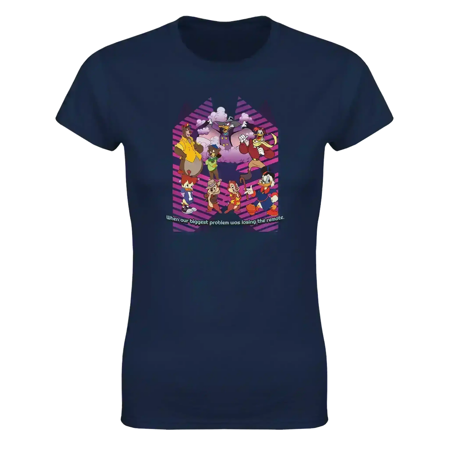 When Our Biggest Problem Was Losing The Remote Fitted Tee - Cady Creations