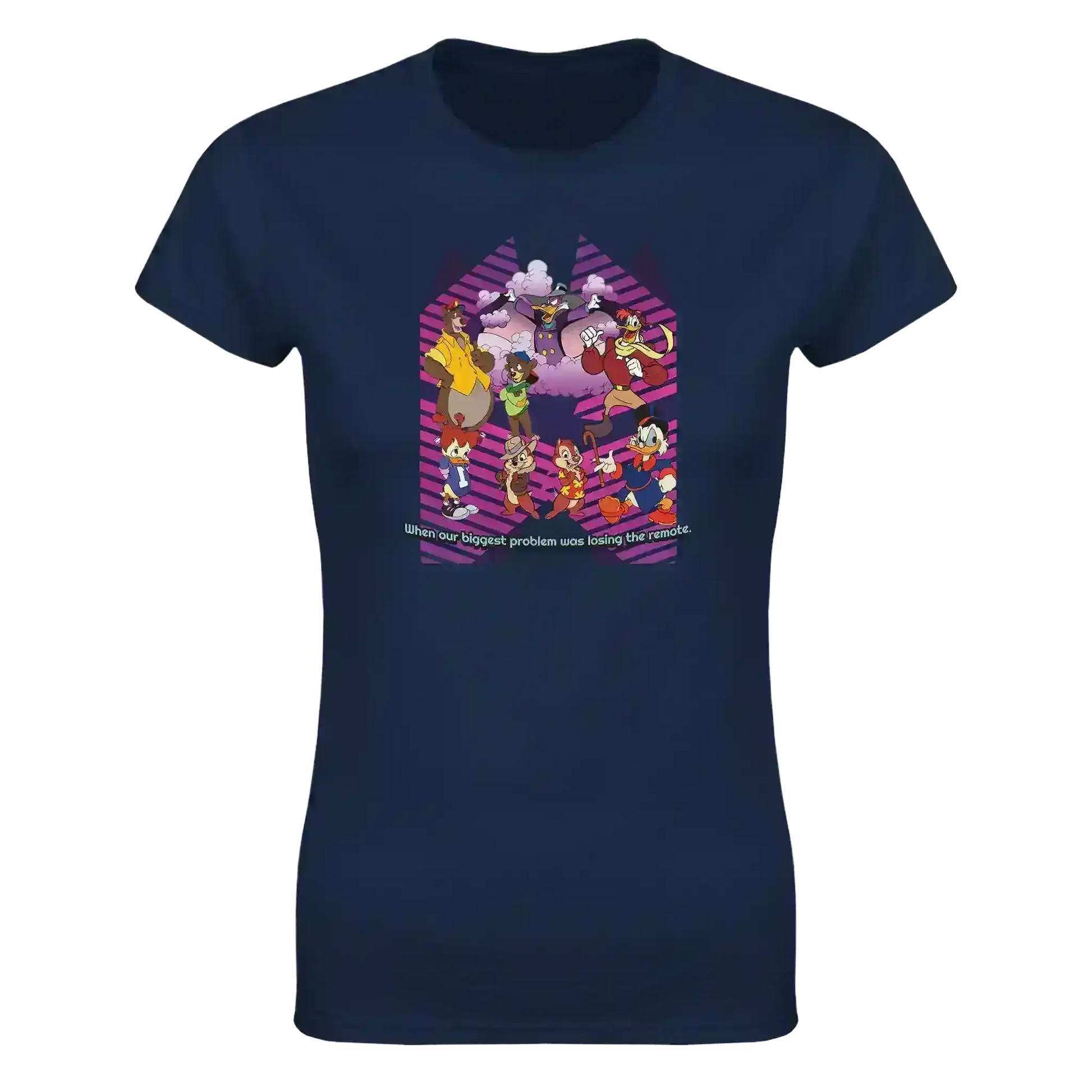 When Our Biggest Problem Was Losing The Remote Fitted Tee - Cady Creations