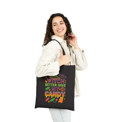 Witch Better Have My Candy Canvas Teen Trick or Treat Bag - Cady Creations