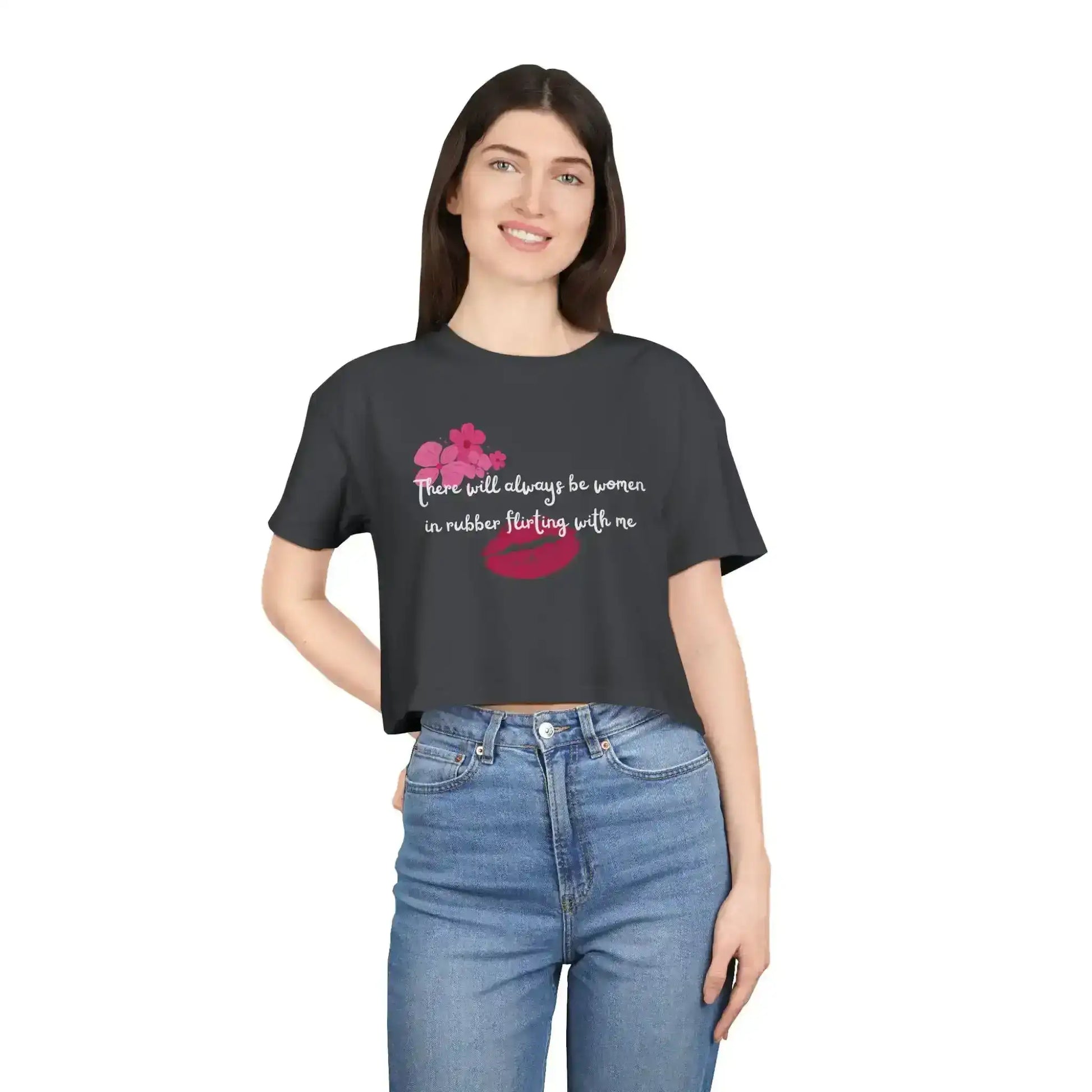  Women In Rubber Flirting Rent Inspired - Crop Top - Cady Creations