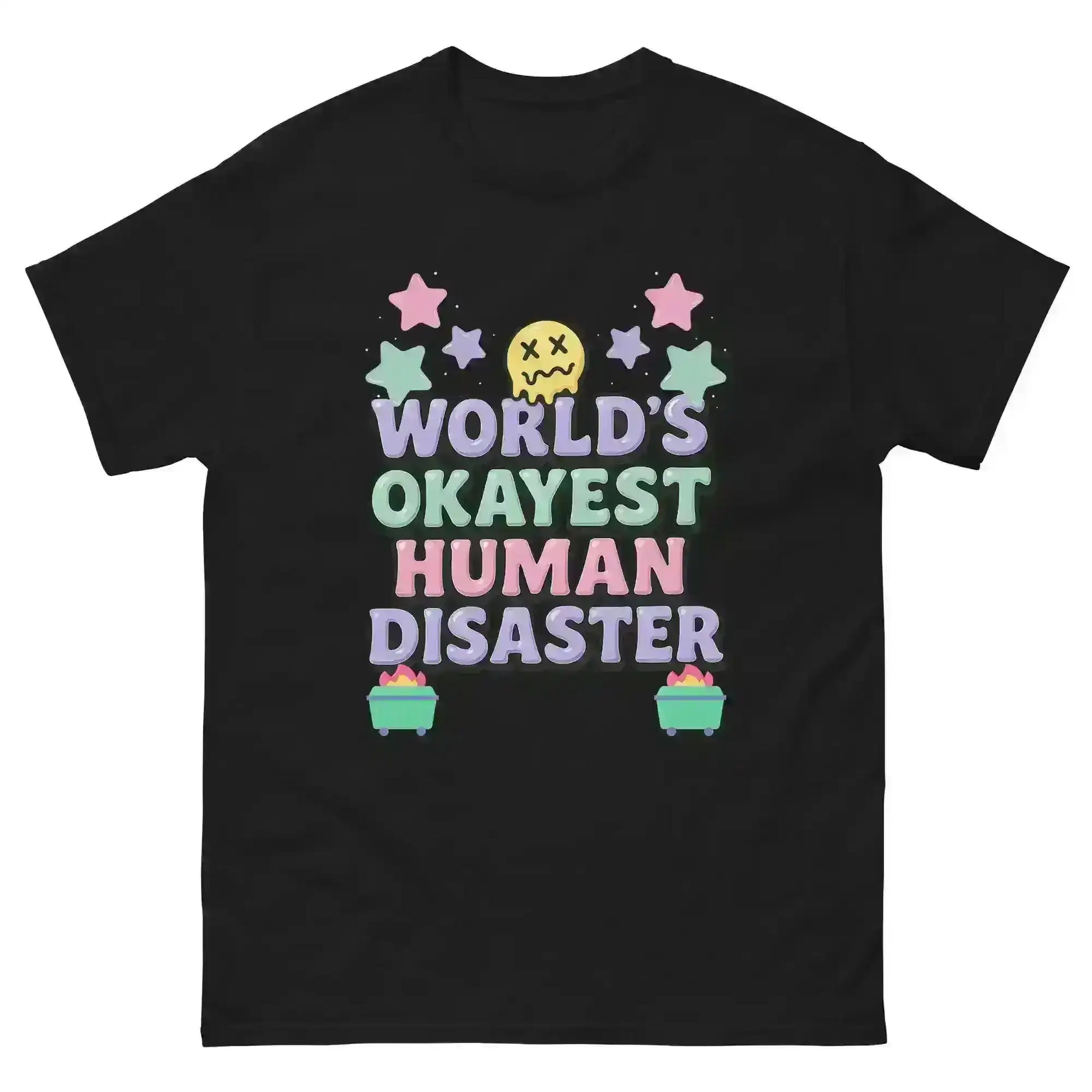 World's Okayest Human Disaster Unisex Tee - Wit & Whimsy Collection - Cady Creations