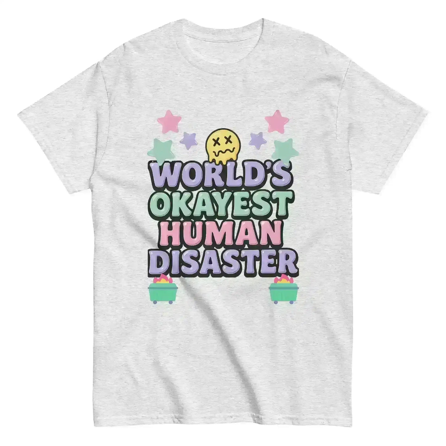 World's Okayest Human Disaster Unisex Tee - Wit & Whimsy Collection - Cady Creations