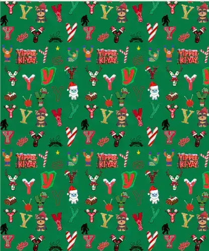 "Y" Yippee-Ki-Yay Christmas Wrapping Paper – Alphabet Gift Swap Collection