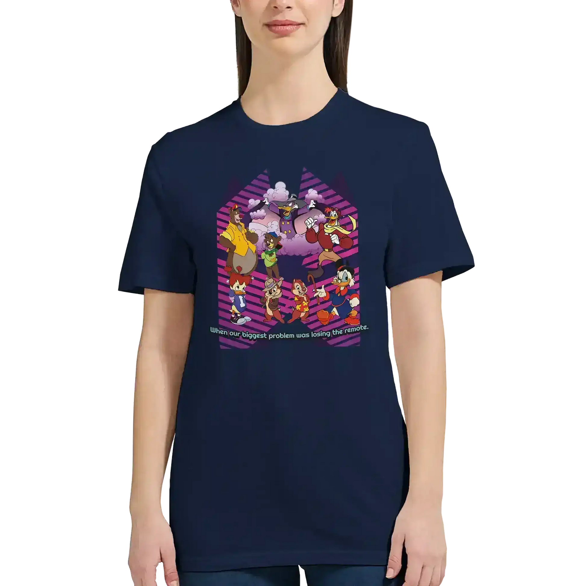 When Our Biggest Problem Was Losing The Remote Fitted Tee - Cady Creations