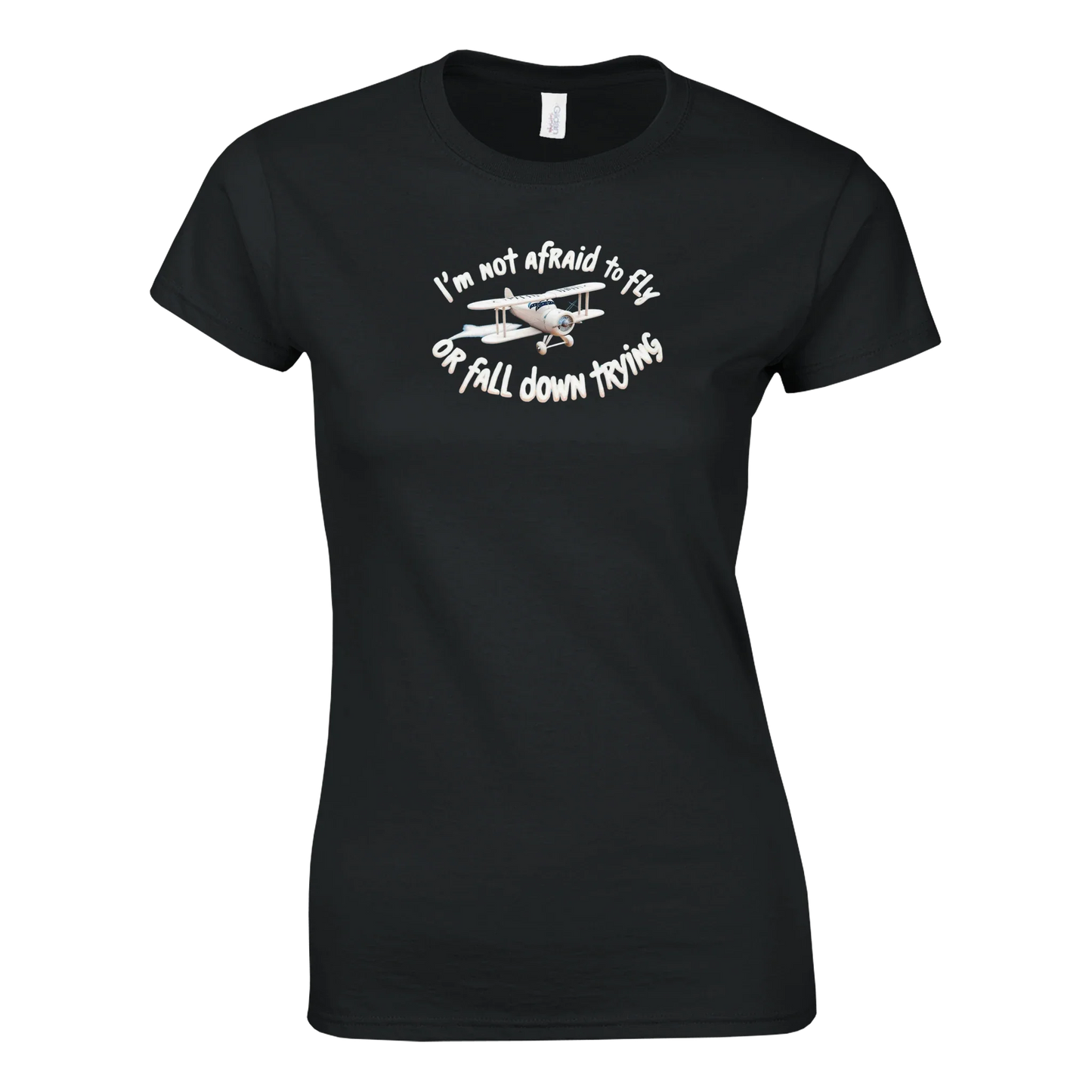 Skywriting - Women's Graphic TeeThis women's sized graphic tee features the inspiring phrase "I'm Not Afraid to Fly or Fall Down Trying," drawn from the heartfelt lyrics of Andrew McMahon in the WiPrint MaterialSkywriting - Women's Graphic TeeCady Creations