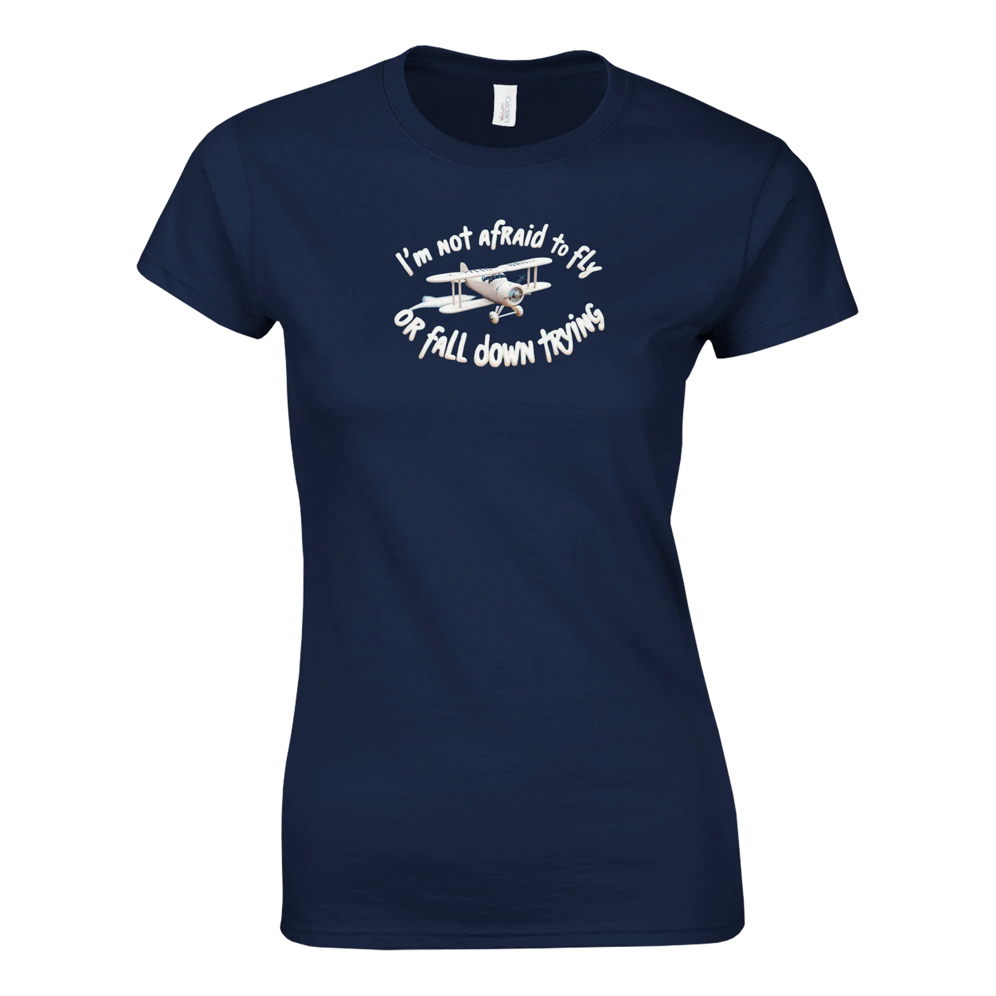 Skywriting - Women's Graphic TeeThis women's sized graphic tee features the inspiring phrase "I'm Not Afraid to Fly or Fall Down Trying," drawn from the heartfelt lyrics of Andrew McMahon in the WiPrint MaterialSkywriting - Women's Graphic TeeCady Creations