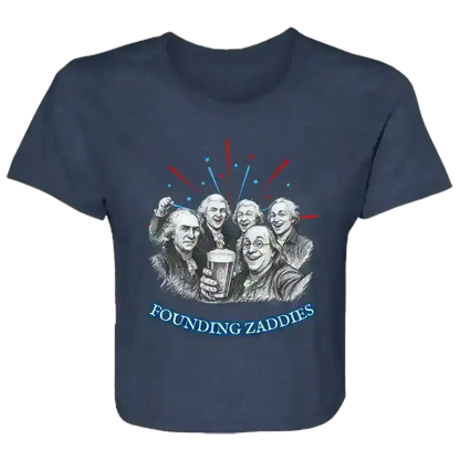 Founding Zaddies Patriotic Internet Core Flowy Crop Top - Cady Creations