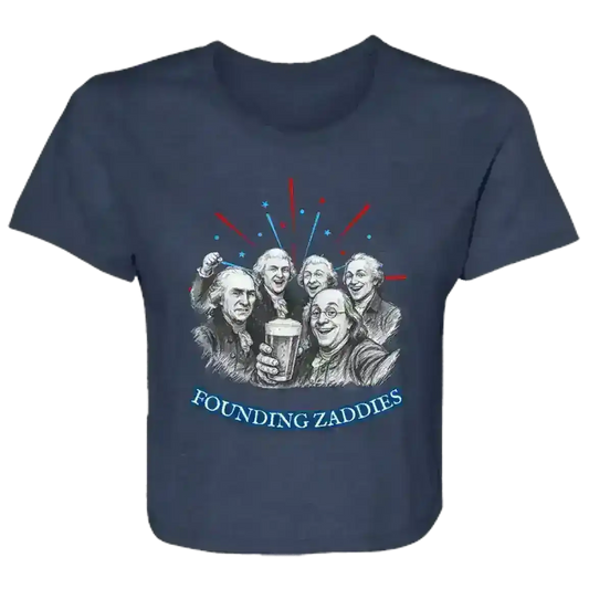 Founding Zaddies Patriotic Internet Core Flowy Crop Top - Cady Creations