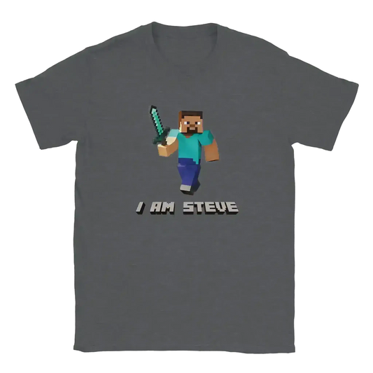 I Am Steve Minecraft Youth Graphic Tee - Cady Creations