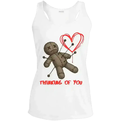 Thinking Of You Voodoo Doll Dark Humor Racerback Tank - Cady Creations