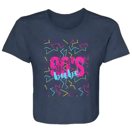 90s Retro Girl Power Flowy Crop Top - Cady Creations