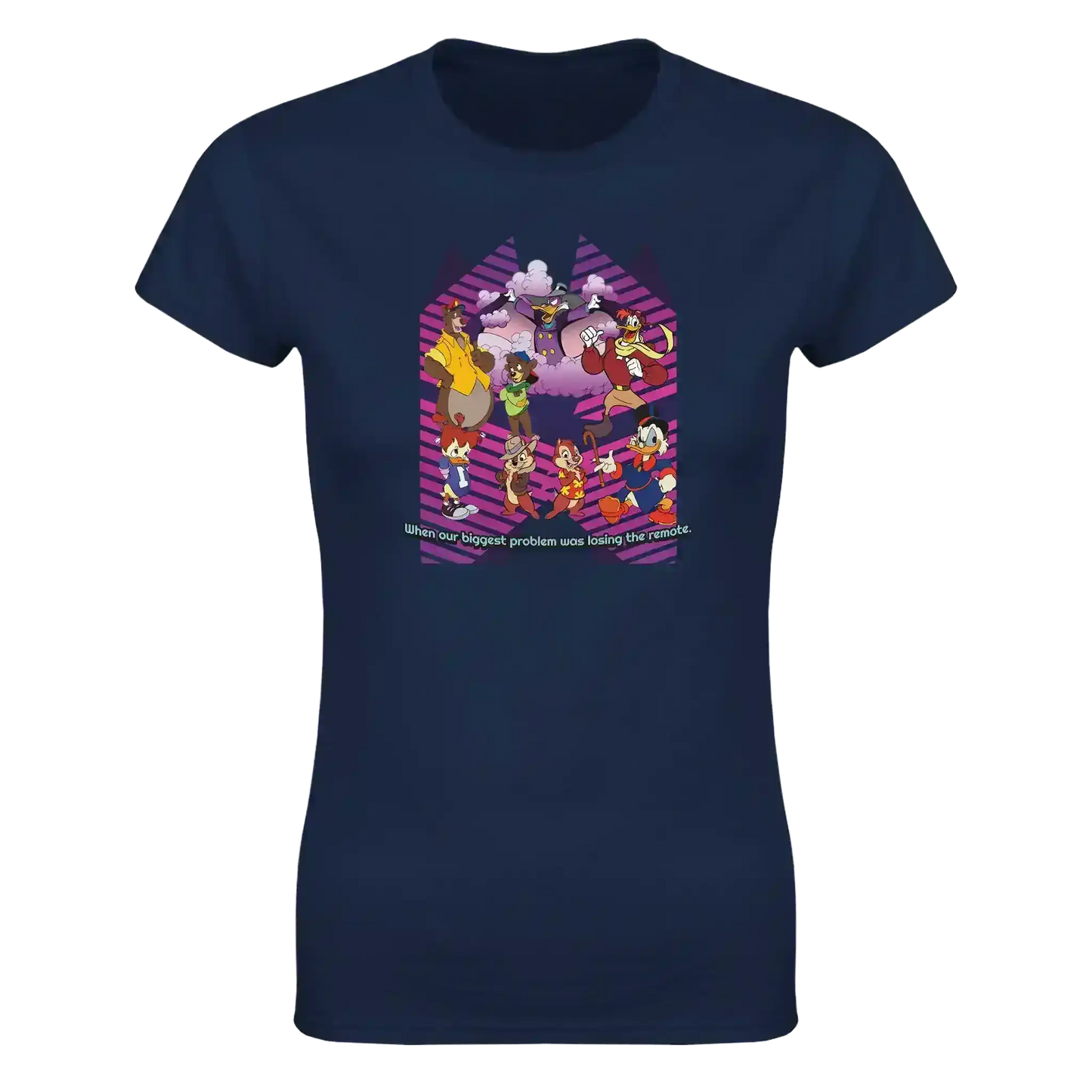 When Our Biggest Problem Was Losing The Remote Fitted Tee - Cady Creations