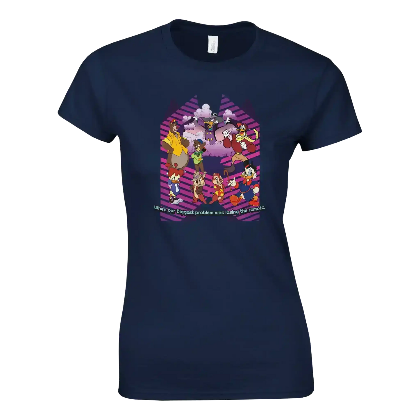 When Our Biggest Problem Was Losing The Remote Fitted Tee - Cady Creations