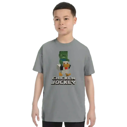 Chicken Jockey Minecraft Gaming Youth Tee - Cady Creations