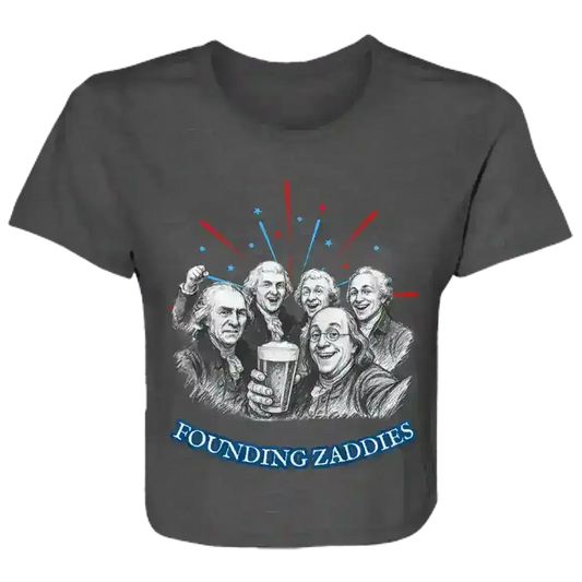 Founding Zaddies Patriotic Internet Core Flowy Crop Top - Cady Creations