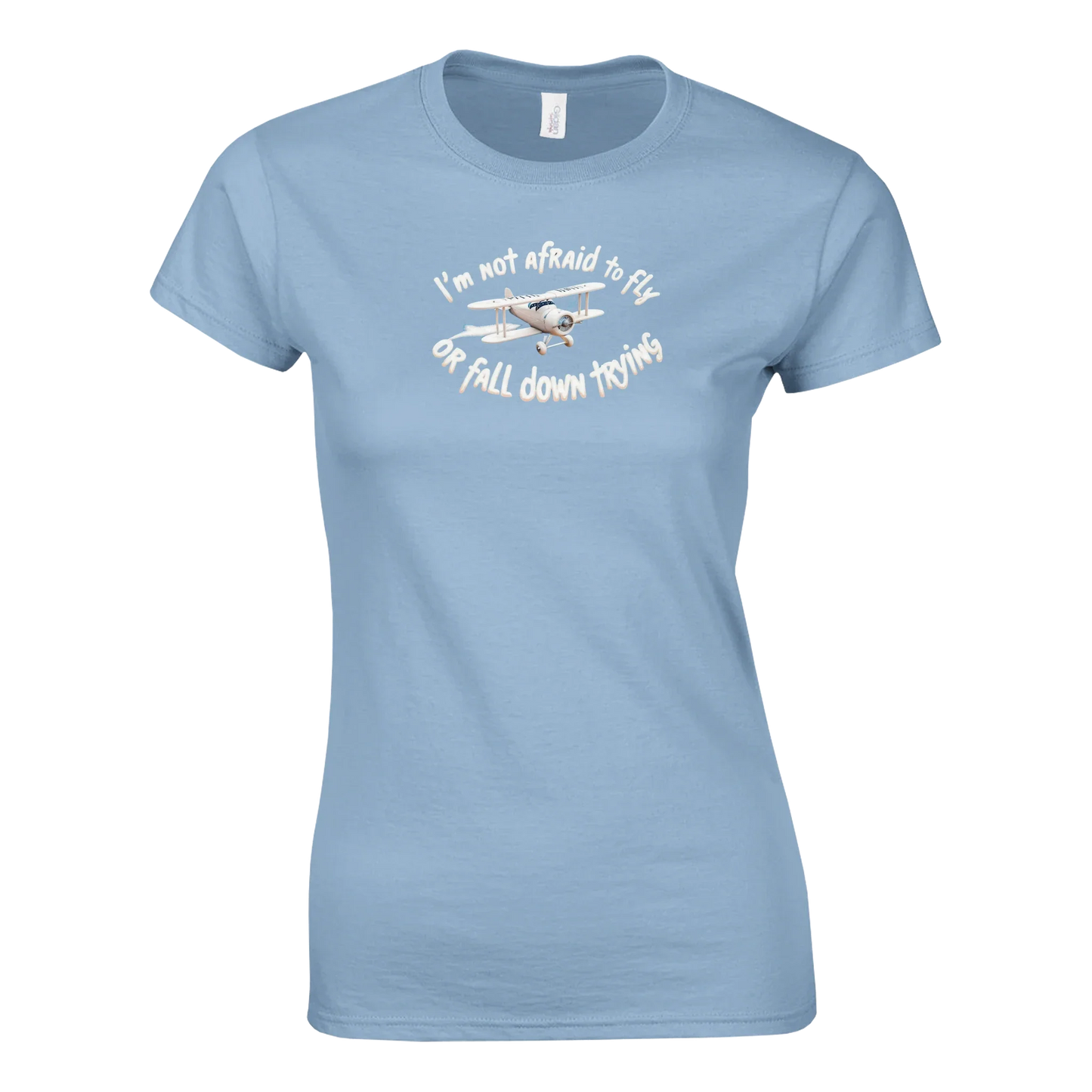 Skywriting - Women's Graphic TeeThis women's sized graphic tee features the inspiring phrase "I'm Not Afraid to Fly or Fall Down Trying," drawn from the heartfelt lyrics of Andrew McMahon in the WiPrint MaterialSkywriting - Women's Graphic TeeCady Creations