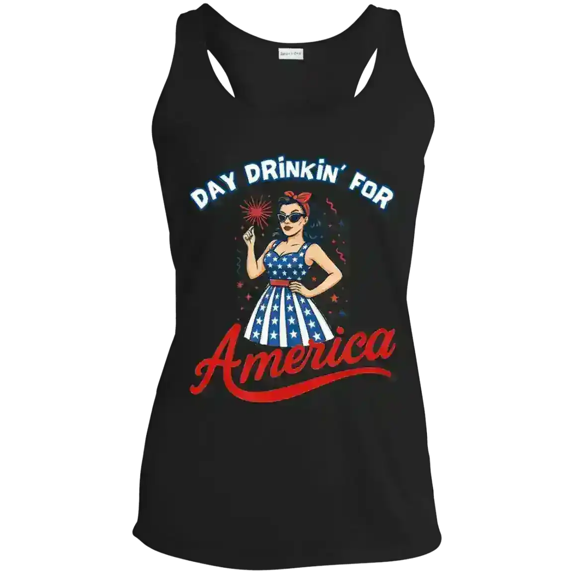 Day Drinkin' For America Patriotic July 4th Racerback Tank - Cady Creations