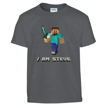 I Am Steve Minecraft Youth Graphic Tee - Cady Creations