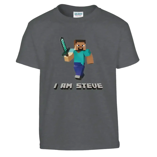 I Am Steve Minecraft Youth Graphic Tee - Cady Creations