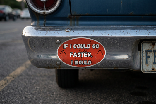 If I Could Go Faster, I Would - Bumper Sticker