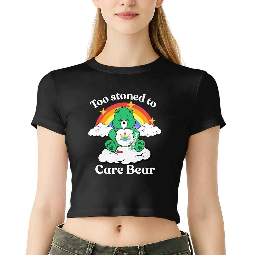 Too Stoned to Care Bear - Women's Baby Tee