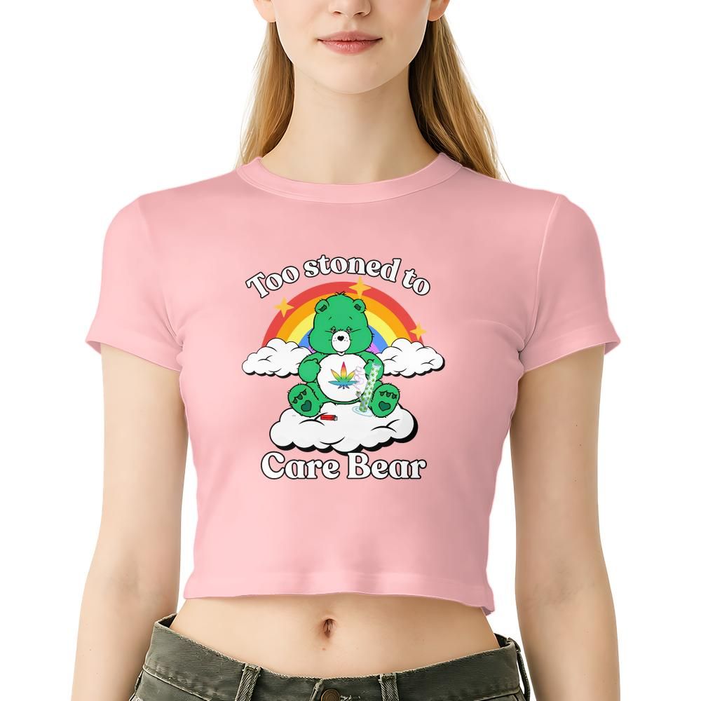 Too Stoned to Care Bear - Women's Baby Tee