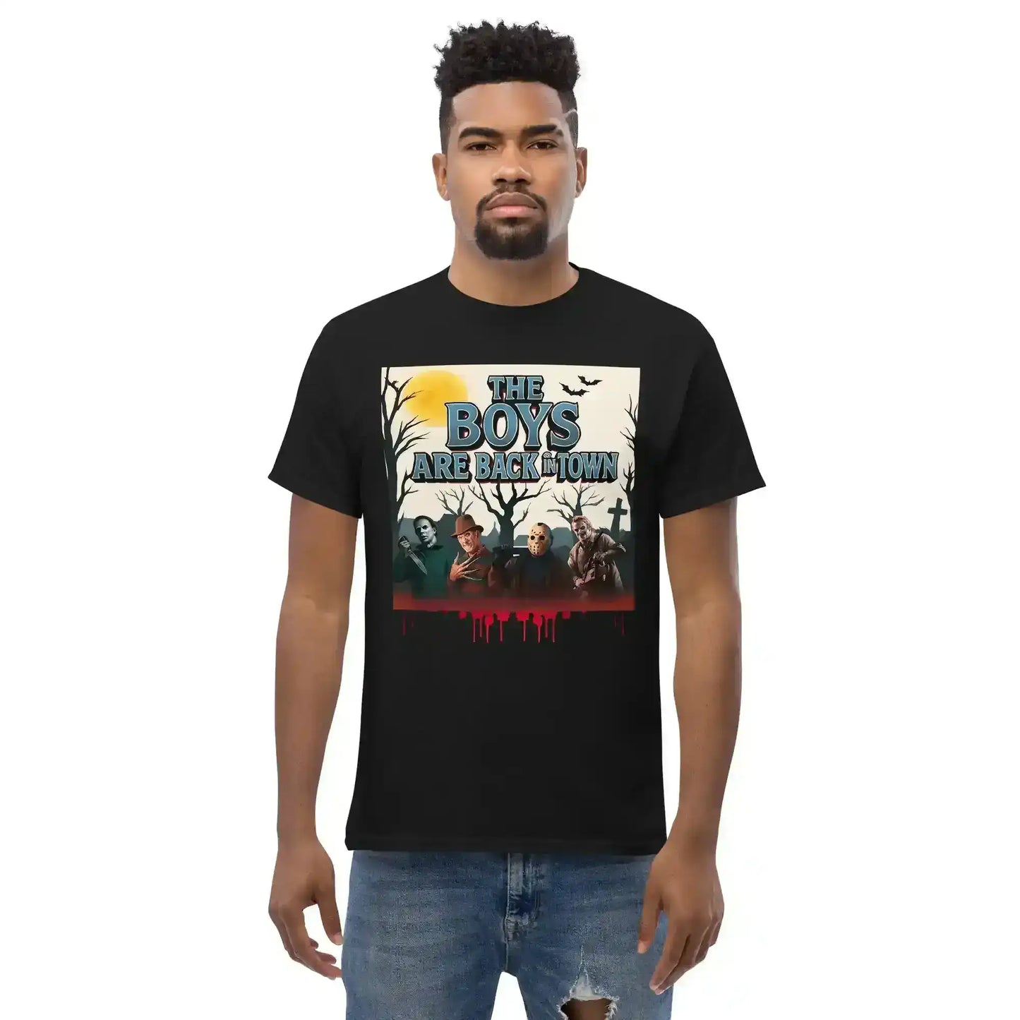 The Boys Are Back In Town Unisex Tee - Spooky Season Horror Collection - Cady Creations