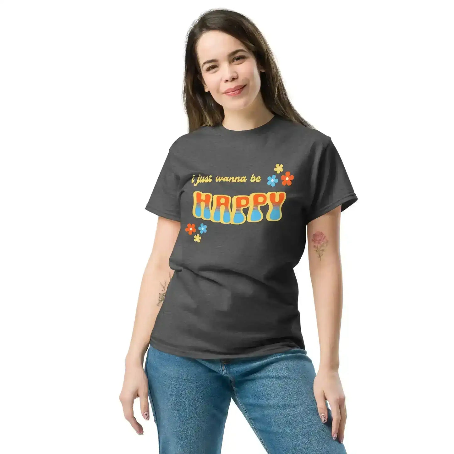 “I Just Wanna Be Happy” Andrew McMahon Lyric Inspired Unisex Tee - Cady Creations