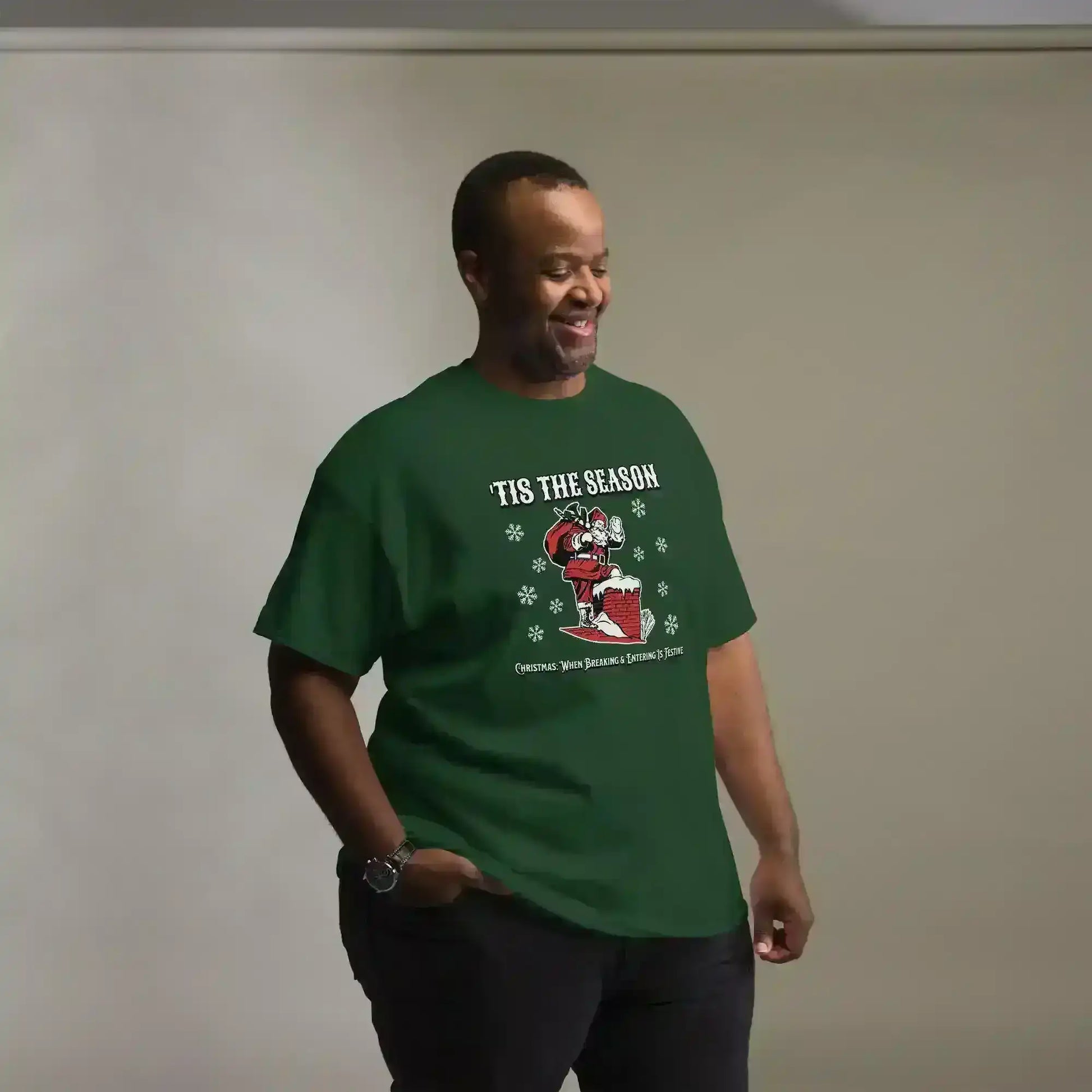 'Tis The Season When Breaking & Entering Is Festive Unisex Tee - Cady Creations