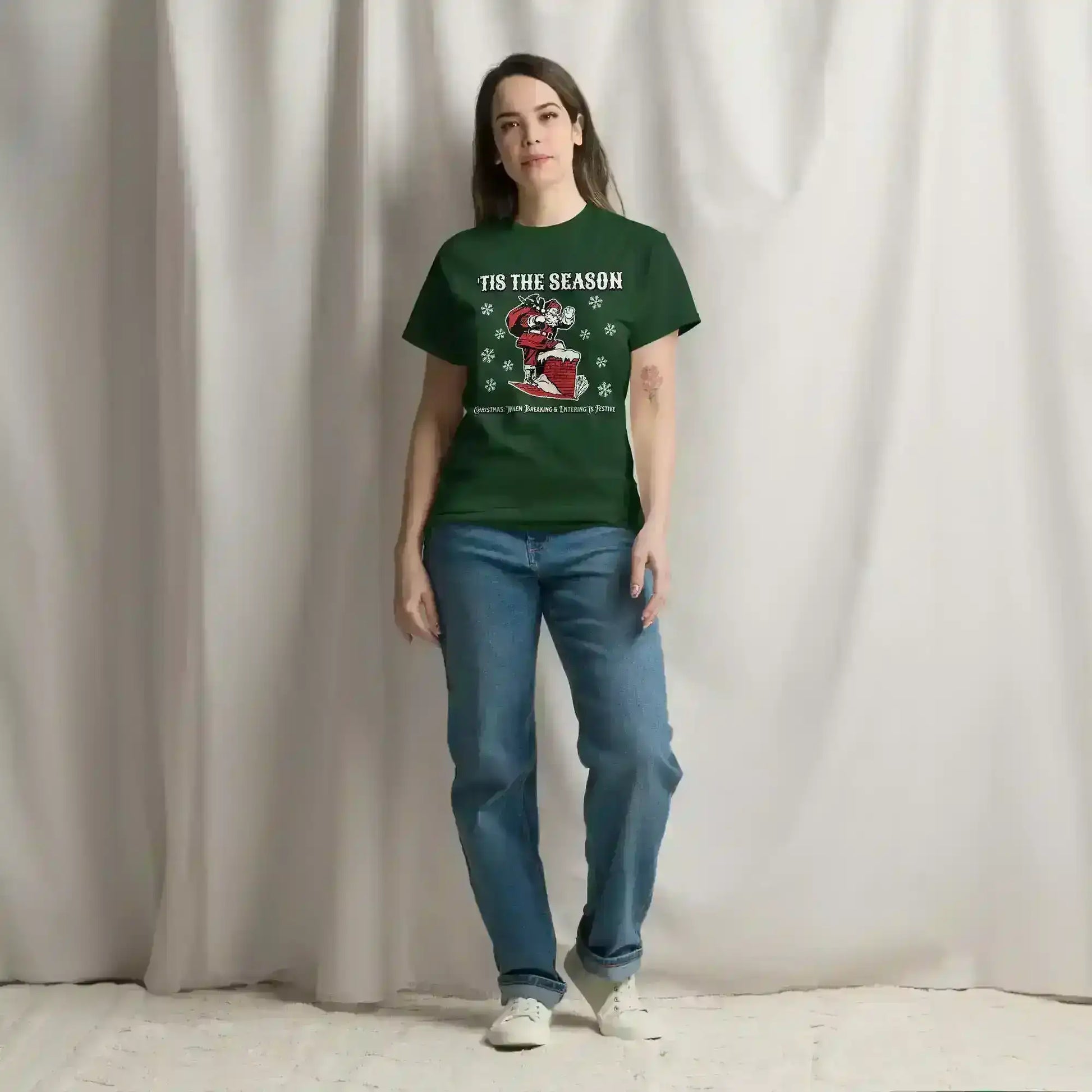 'Tis The Season When Breaking & Entering Is Festive Unisex Tee - Cady Creations