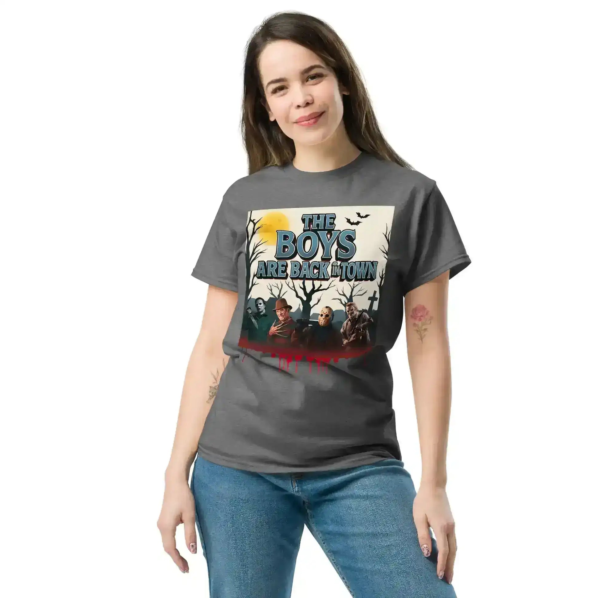 The Boys Are Back In Town Unisex Tee - Spooky Season Horror Collection - Cady Creations
